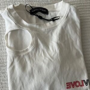 Maniere De Voir T-Shirt Mini Dress with Cut-Out Detail - size 10